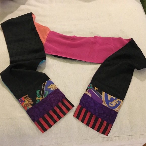 Silk handmade patchwork scarf - Picture 1 of 5